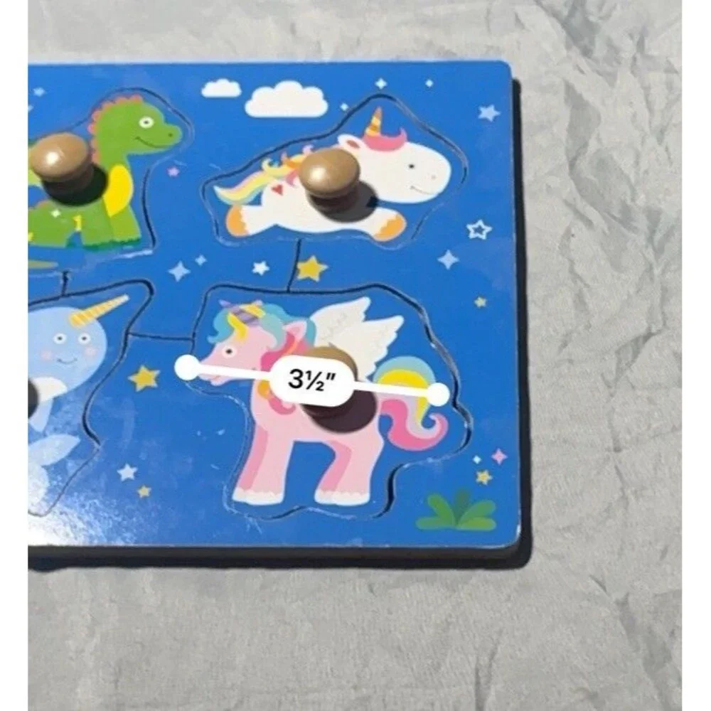 Spark Create Imagine Wooden 4 Pieces Mini Puzzle Magic Creatures, 18m + Toddler
